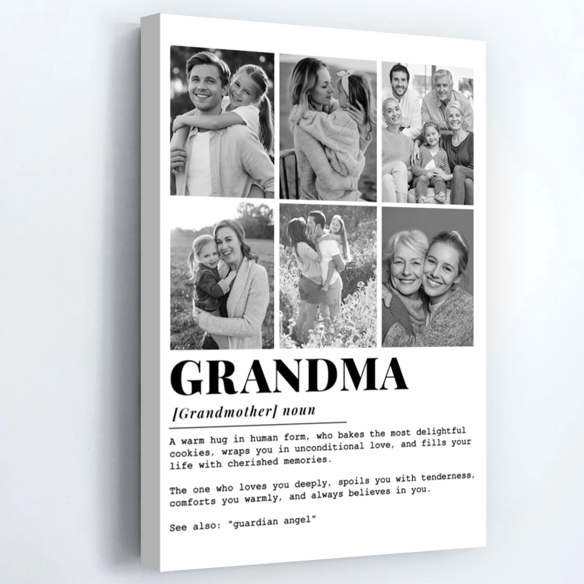 Grandma Definition - Personalized Custom Photo Poster / Canvas