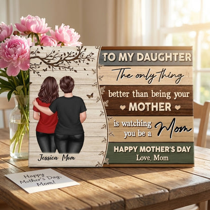 To My Daughter From Mom Happy Mother's Day - Personalized Colorful Pallets Texture Poster / Canvas