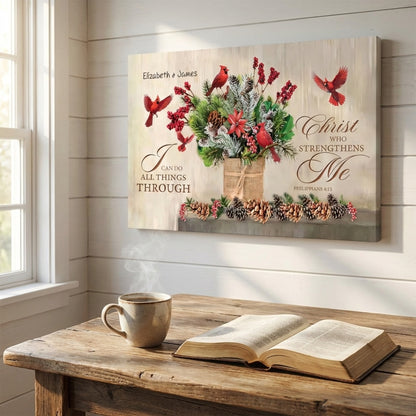 I Can Do All Things Through Christ - Personalized Custom Wall Art Canvas / Poster