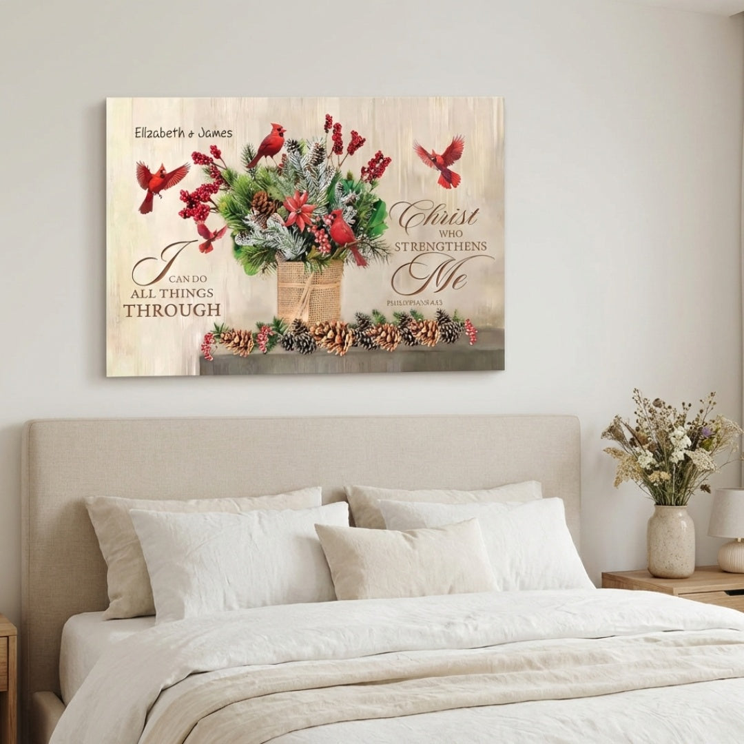 I Can Do All Things Through Christ - Personalized Custom Wall Art Canvas / Poster