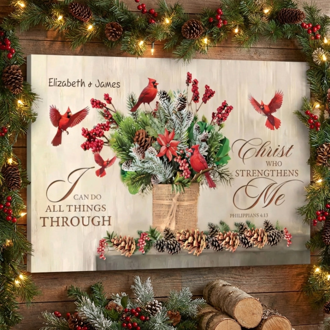 I Can Do All Things Through Christ - Personalized Custom Wall Art Canvas / Poster