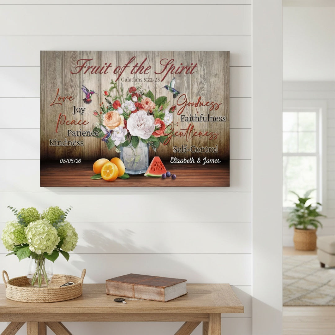 Fruit of the Spirit - Personalized Custom Christian Wall Art Canvas / Poster