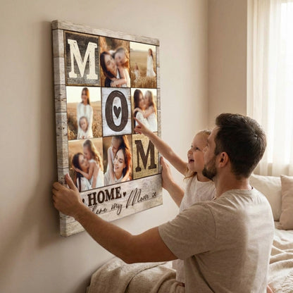 Personalized Mom Photo Collage Canvas / Poster - Custom Mother’s Day Gifts