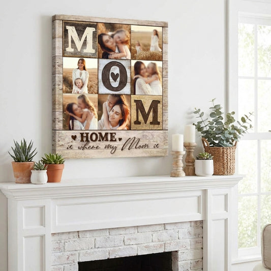 Personalized Mom Photo Collage Canvas / Poster - Custom Mother’s Day Gifts