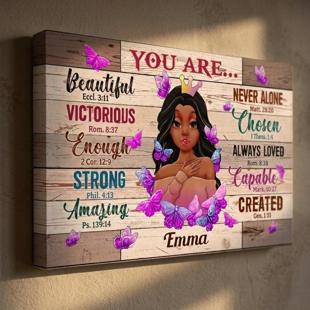 Personalized You Are Beautiful Always Loved Poster / Canvas - Custom Gift