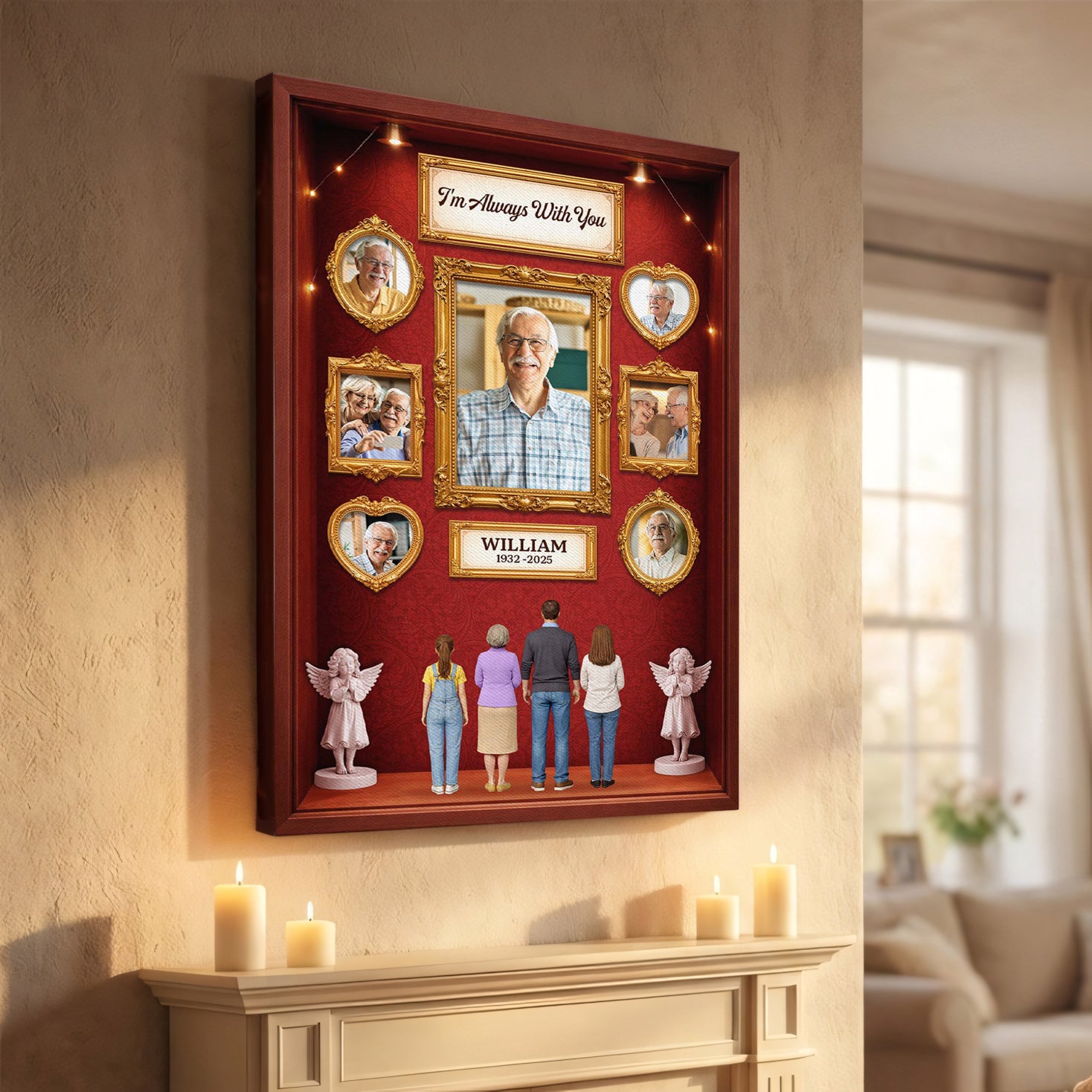 Personalised Custom Photo Canvas / Poster - Gift For Grandad/Granny
