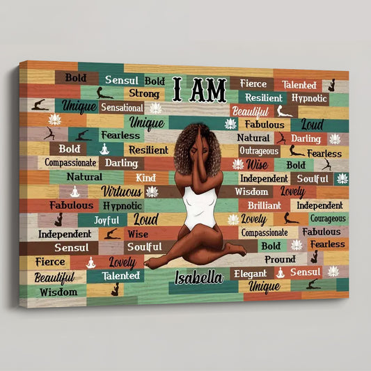 Personalized I Am Bible Verse Poster / Canvas - Custom Inspiration Wall Art Decor