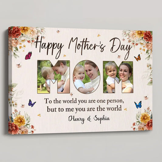Personalized “Happy Mother’s Day” Photo Poster / Canvas - Custom Gifts For Mom or Wife