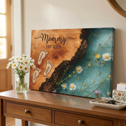 Personalized Mommy Est Canvas / Poster - Custom Gifts For Mom/Dad