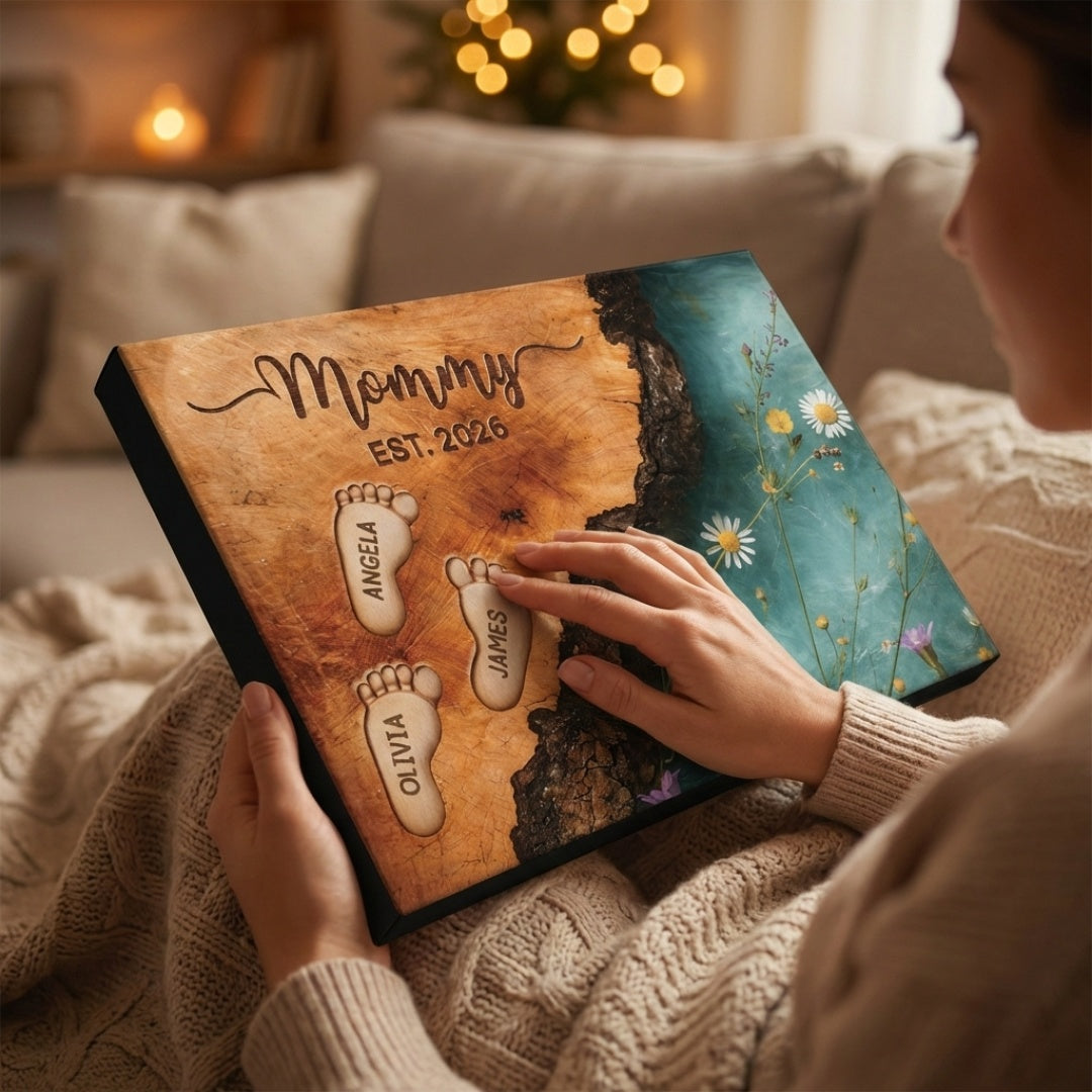 Personalized Mommy Est Canvas / Poster - Custom Gifts For Mom/Dad