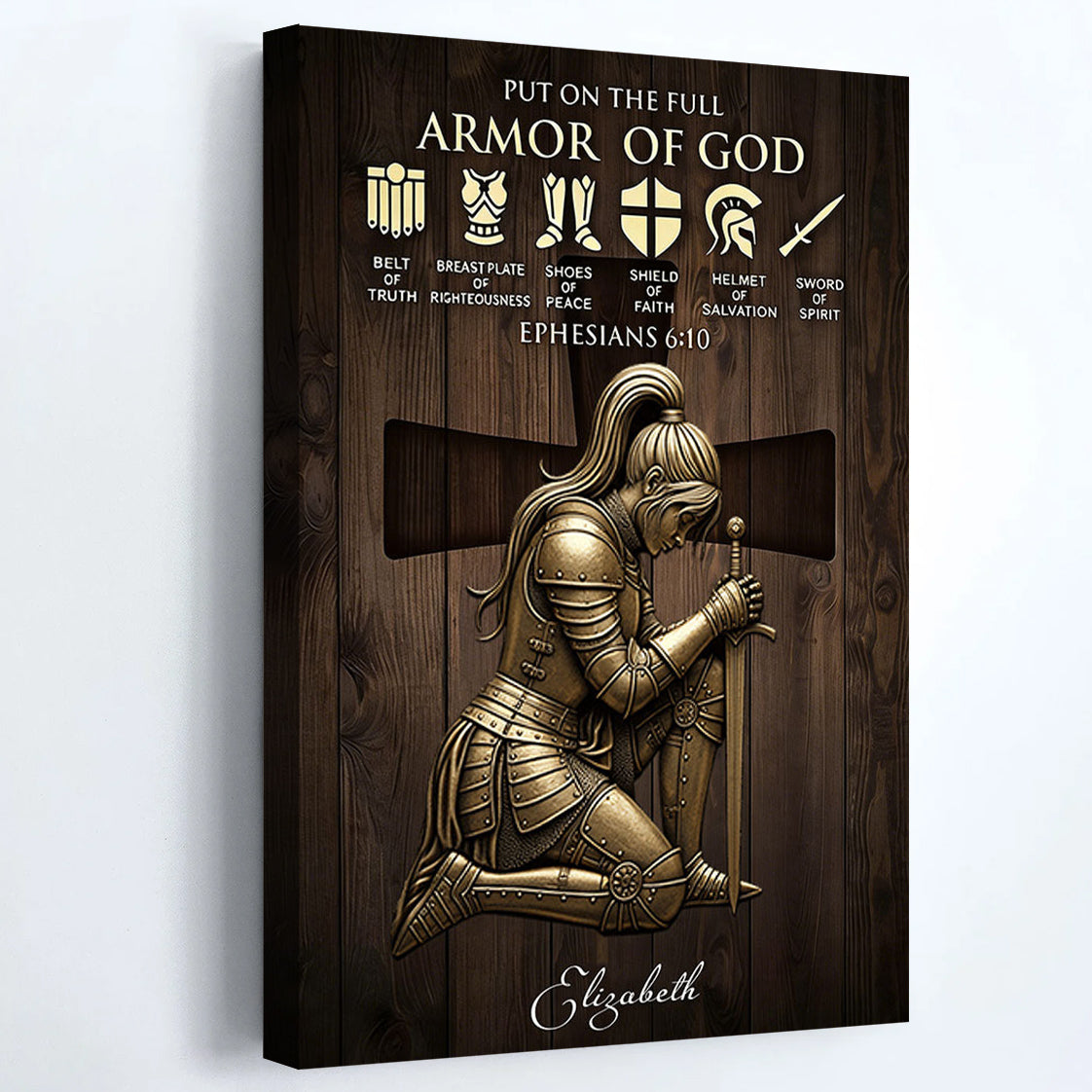 Personalized Warrior Of God Poster / Canvas - Custom Christian Scripture Wall Art