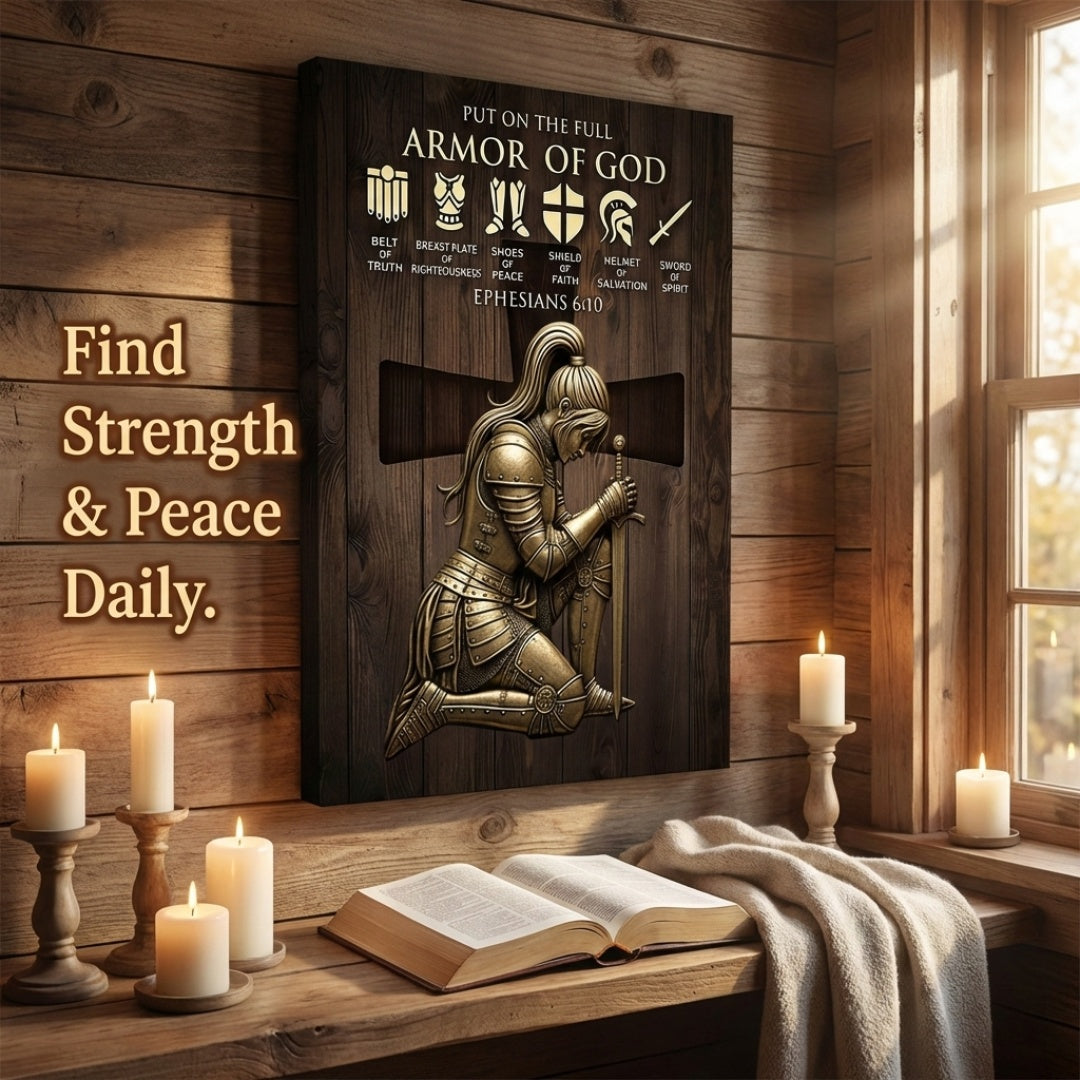 Personalized Warrior Of God Poster / Canvas - Custom Christian Scripture Wall Art