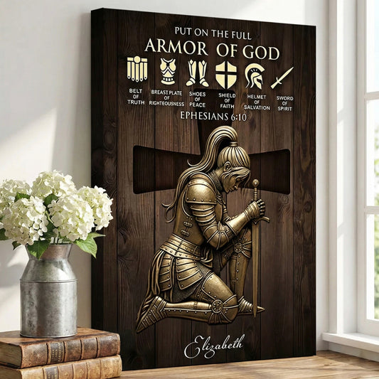 Personalized Warrior Of God Poster / Canvas - Custom Christian Scripture Wall Art
