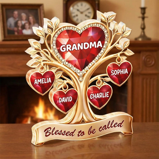 Blessed to Be Called Grandma - Personalized Acrylic Block Plaque
