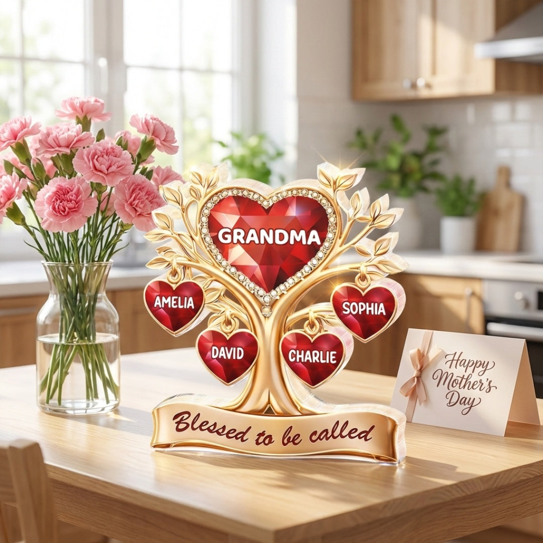 Blessed to Be Called Grandma - Personalized Acrylic Block Plaque