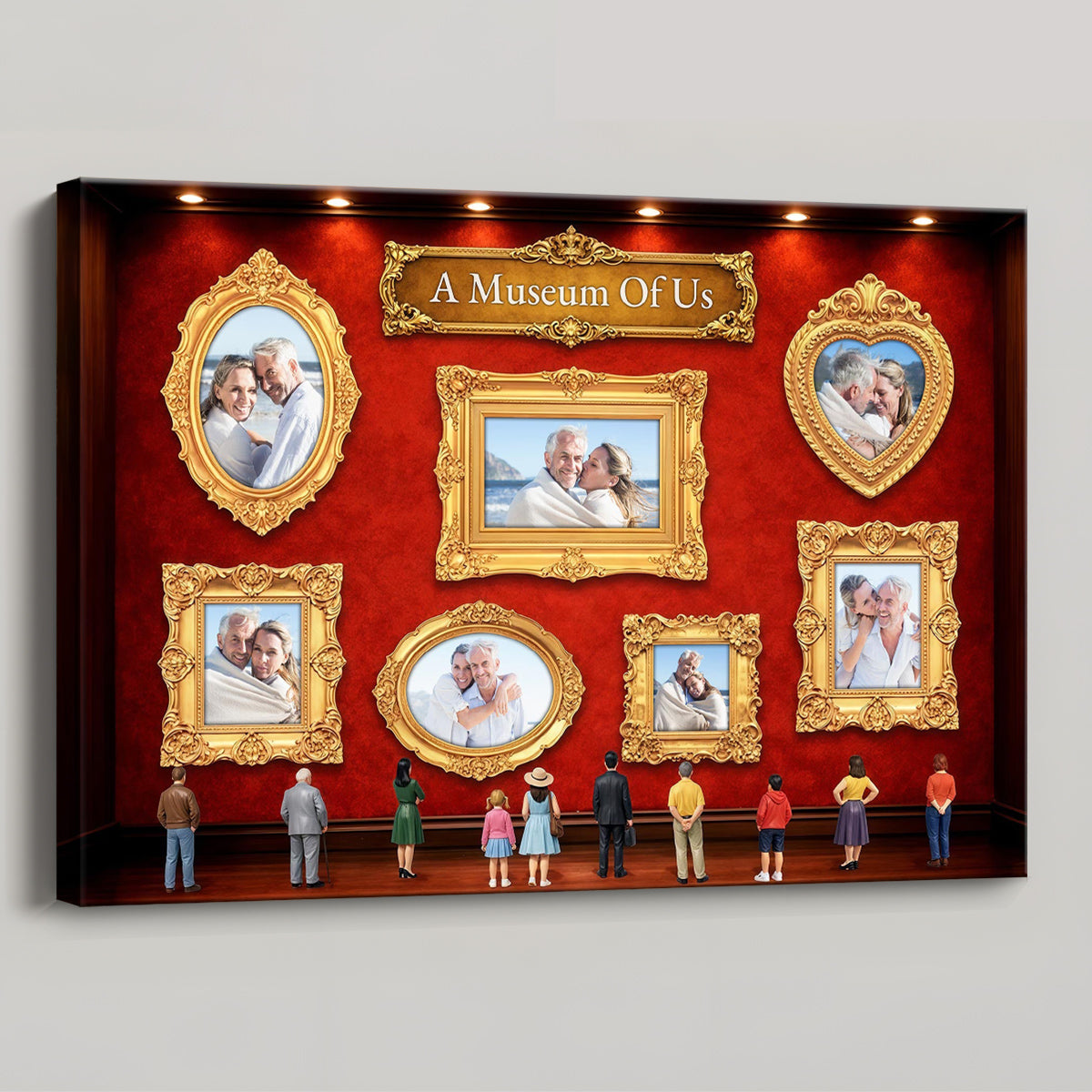 A Museum Of Us Gold Vintage Photo Frames Gallery - Personalized Custom Photo Poster / Canvas