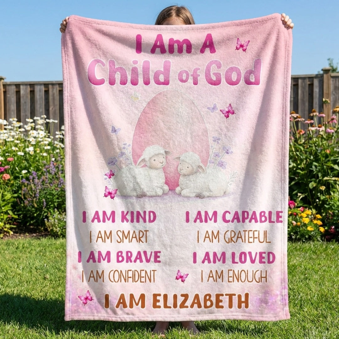 I Am A Child Of God - Personalized Custom Blanket