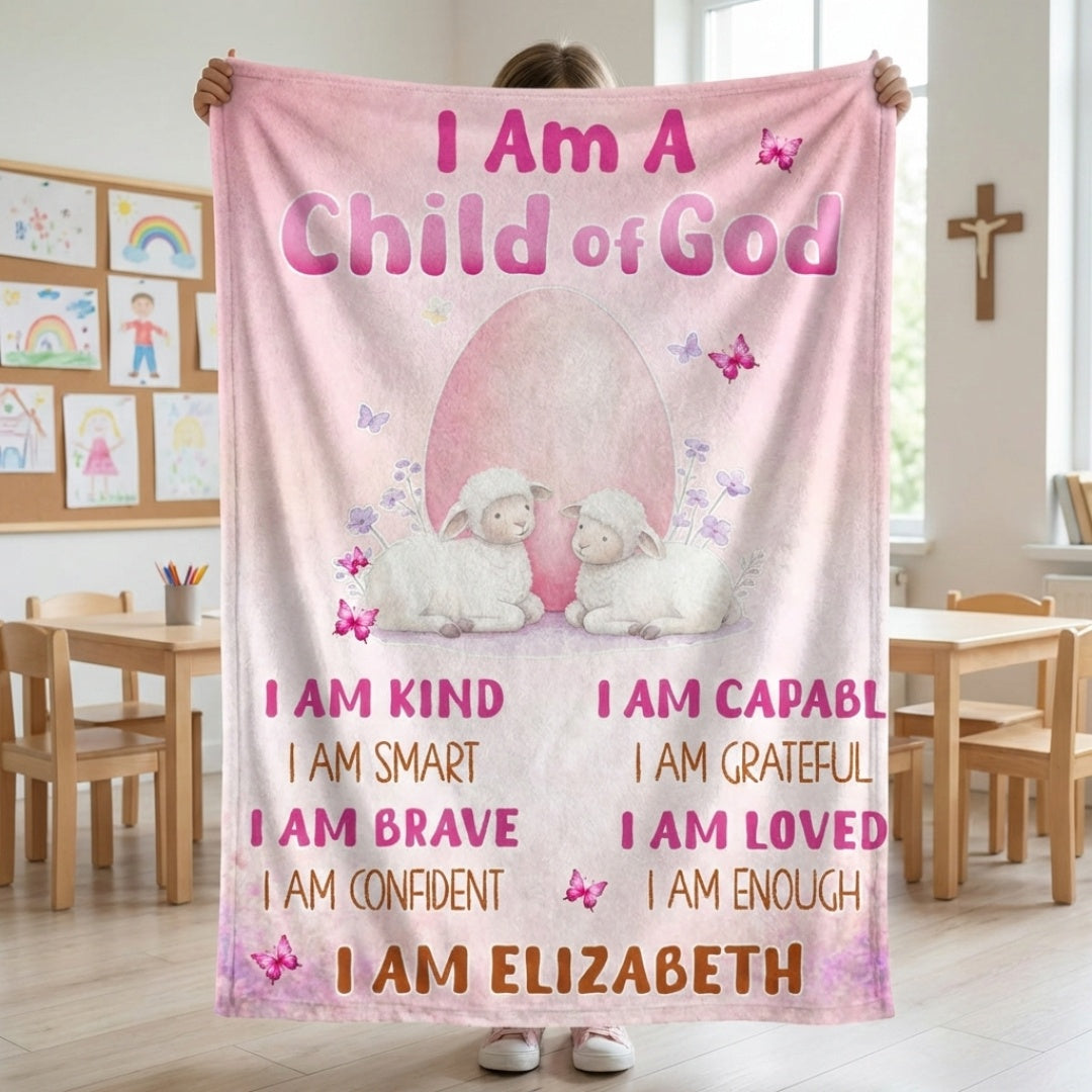 I Am A Child Of God - Personalized Custom Blanket