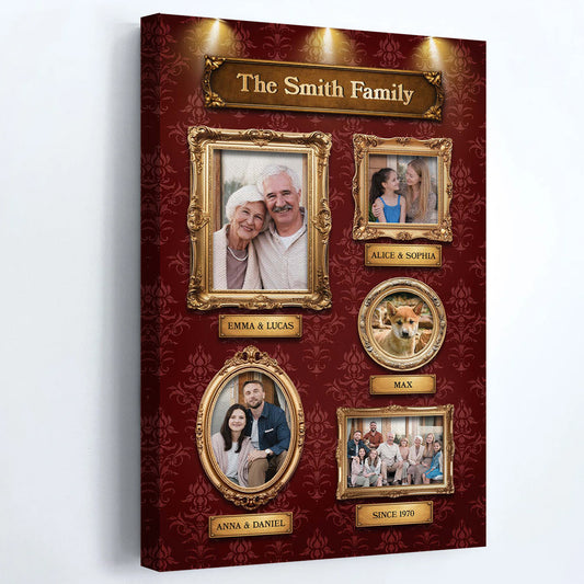 Personalised Family Photo Wall Canvas / Poster - Custom Wall Art