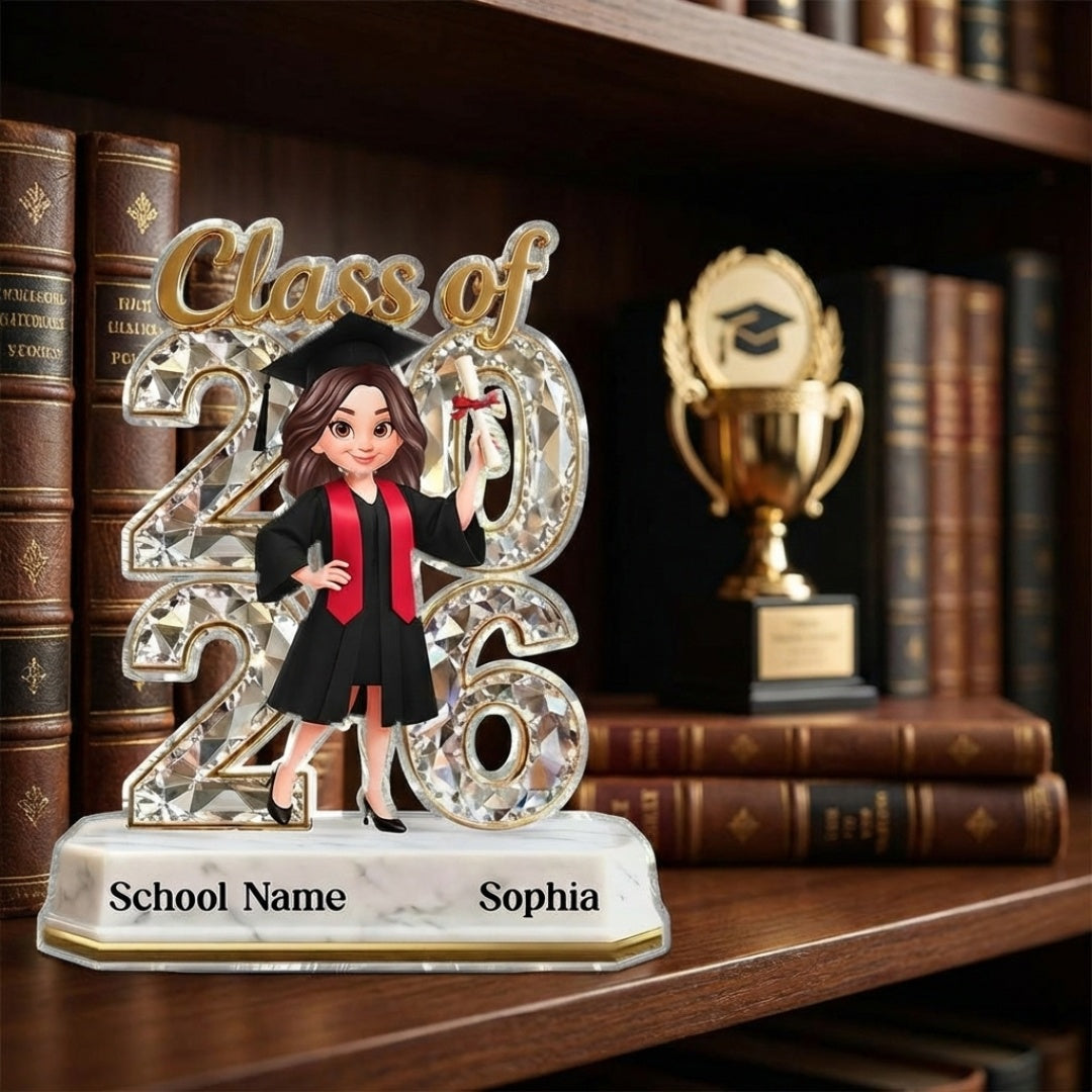 Senior Class Of 2026 2027 Graduate Keepsake - Personalized Acrylic Block Plaque