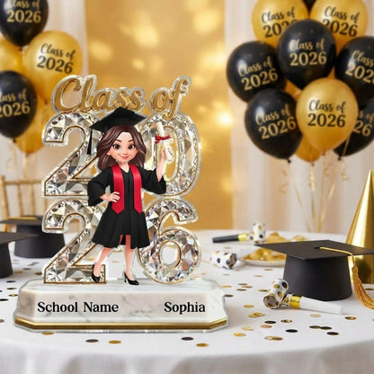 Senior Class Of 2026 2027 Graduate Keepsake - Personalized Acrylic Block Plaque