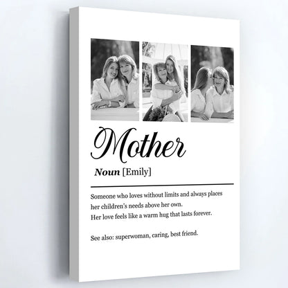 Mother Definition - Personalized Custom Photo Poster / Canvas