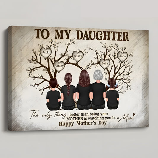 To My Daughter Happy Mother's Day - Personalized Tree Of Life Poster / Canvas