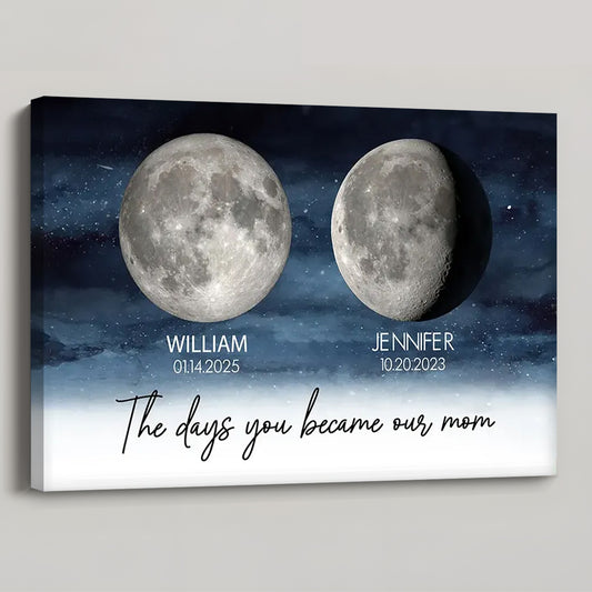 The Day You Became My Mom - Personalized Custom Date Poster / Canvas