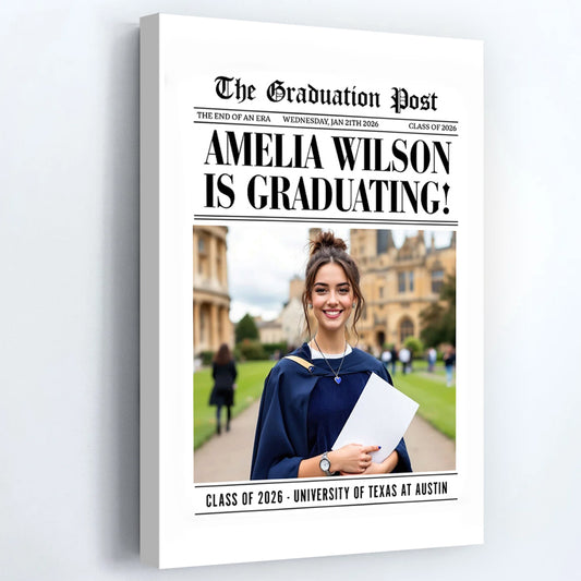 “Class of 2026” Personalized Poster / Canvas - Custom Photo Graduation Gift