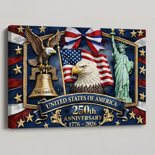 USA 250th Anniversary - Personalized Custom Patriot Poster / Canvas