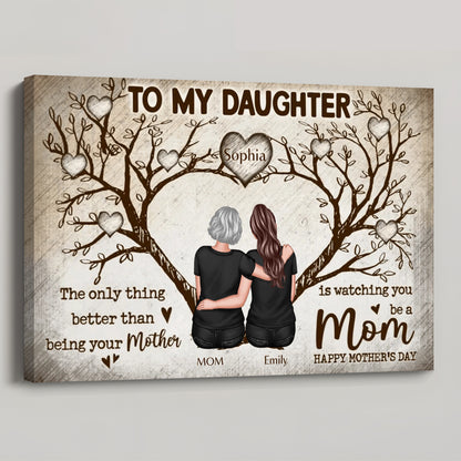 To My Daughter Happy Mother's Day - Personalized Canvas / Poster