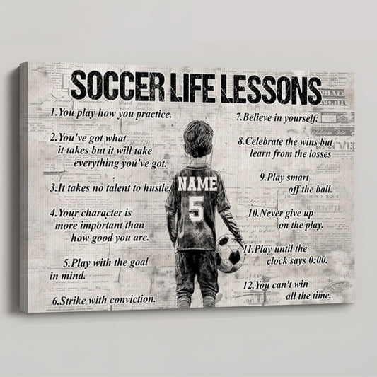 Personalized Soccer Poster For Kids - Custom Name Gift for Young Fans