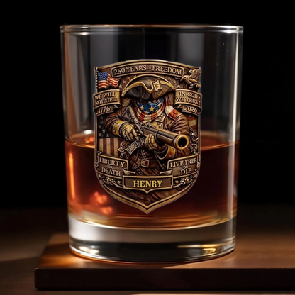 Personalized Whiskey Glass - 250 Years of Freedom