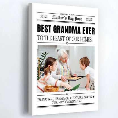 Best Mom Ever  To The Heart Of Our Homes - Personalized Custom Photo Poster / Canvas