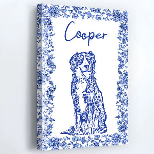 Custom Pencil Sketch Pet Portrait - Personalized Dog & Cat Photo Poster / Canvas