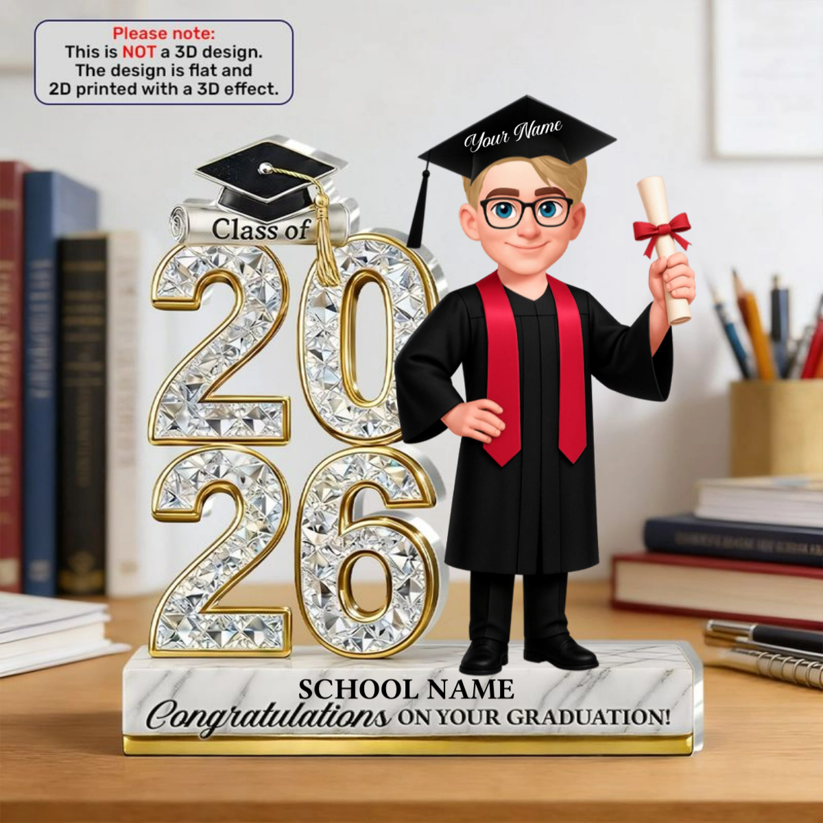 Class Of 2026 Graduate - Personalized Custom Shaped Acrylic Plaque