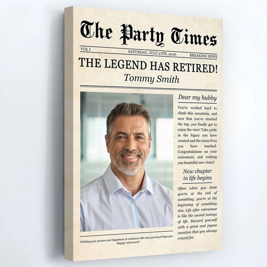 Wishing You Success And Happiness Happy Retirement - Personalized Custom Photo Poster / Canvas