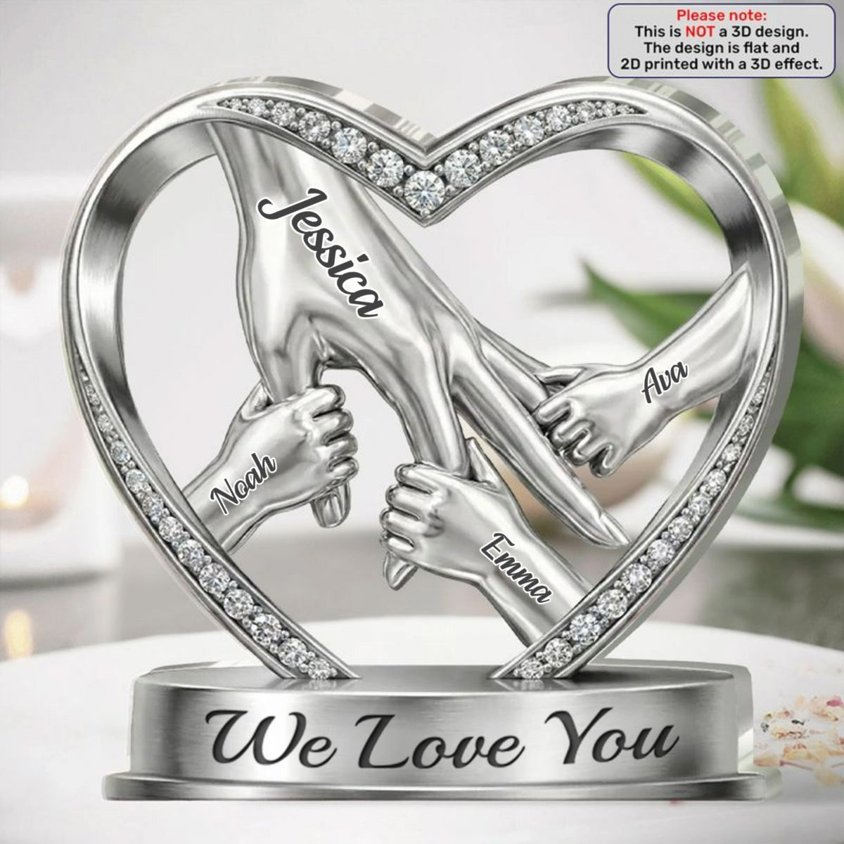 We Love You - Personalized Custom Shaped Acrylic Plaque
