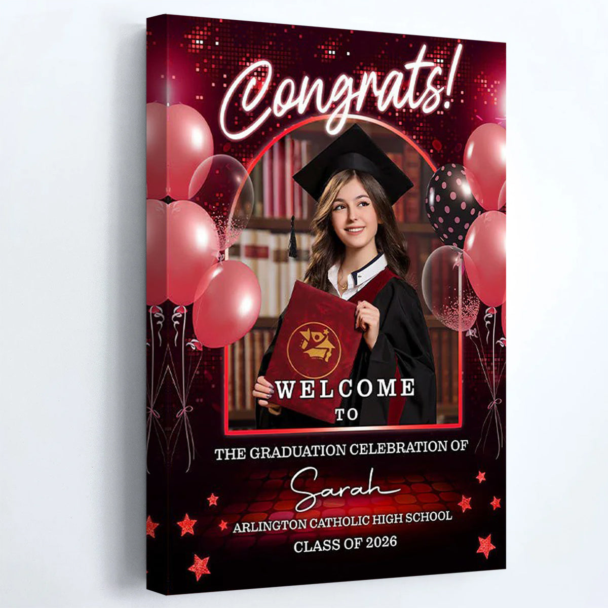 Personalized Graduation Welcome Canvas / Poster - Custom Photo Graduation Gifts