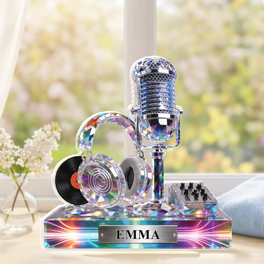 Personalised Music Acrylic Plaque - Gift for Music Lovers