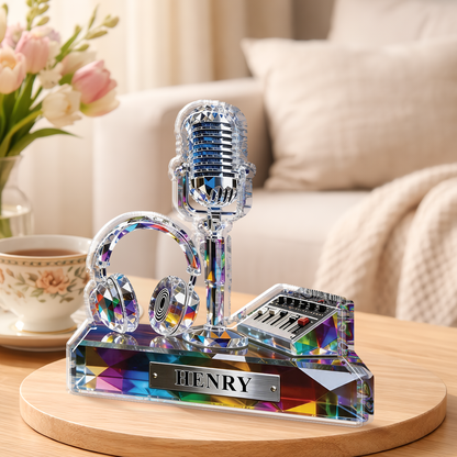 Personalised Music Acrylic Plaque - Gift for Music Lovers