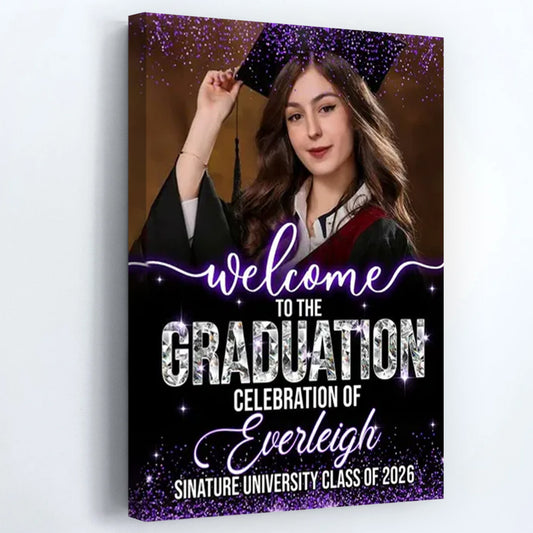 Custom Photo Canvas / Poster - Personalized Graduation Party Decoration
