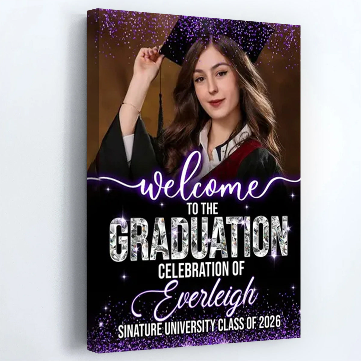 Custom Photo Canvas / Poster - Personalized Graduation Party Decoration