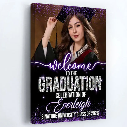 Custom Photo Canvas / Poster - Personalized Graduation Party Decoration