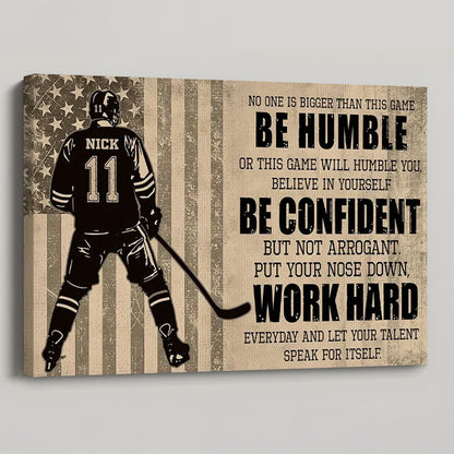 Personalized Hockey Life Lessons Poster / Canvas - Custom Gift For Hockey Lovers