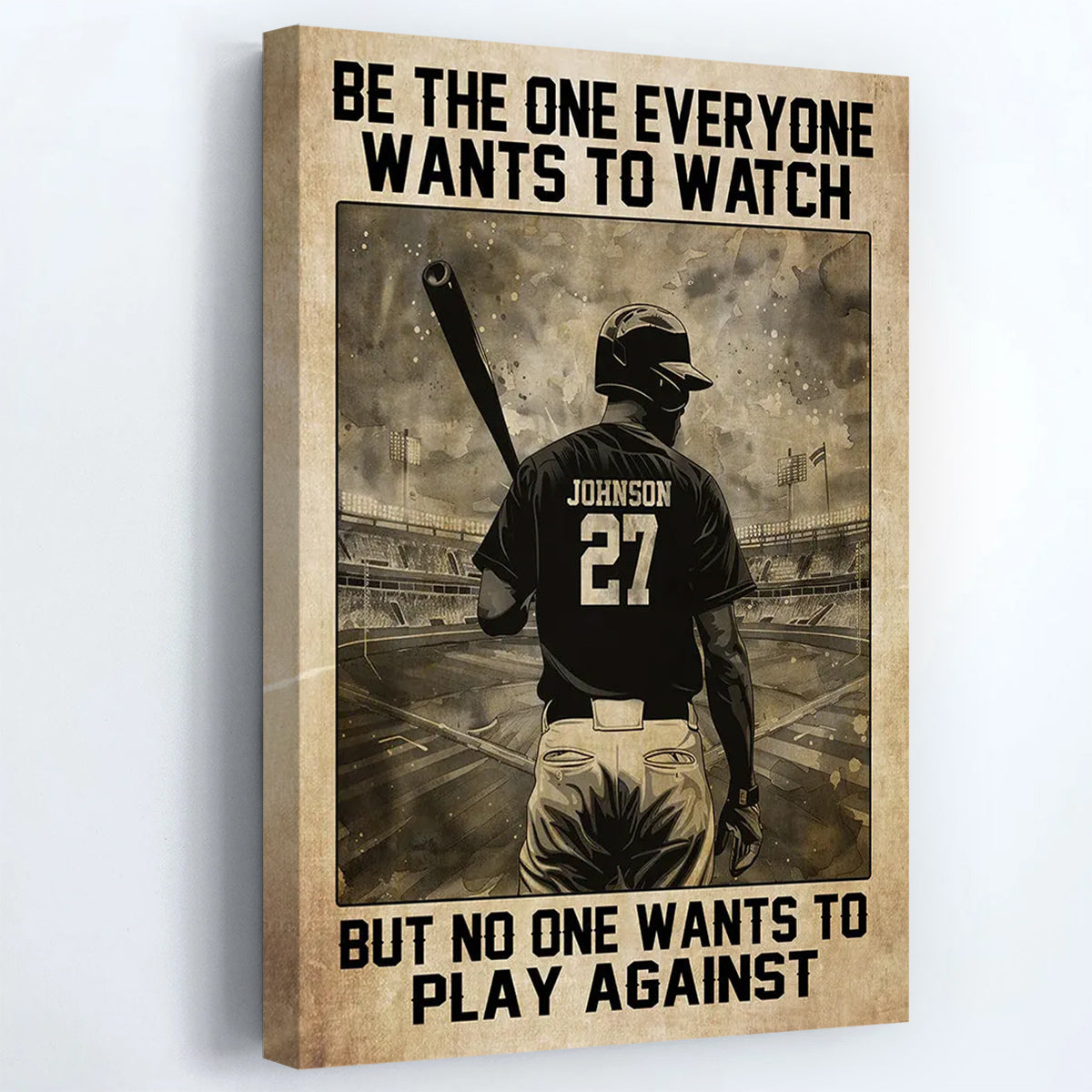 Personalized Softball Motivation Poster / Canvas - Custom Gift For Softball Lovers