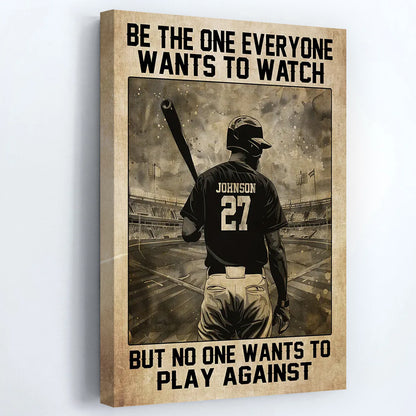 Personalized Softball Motivation Poster / Canvas - Custom Gift For Softball Lovers