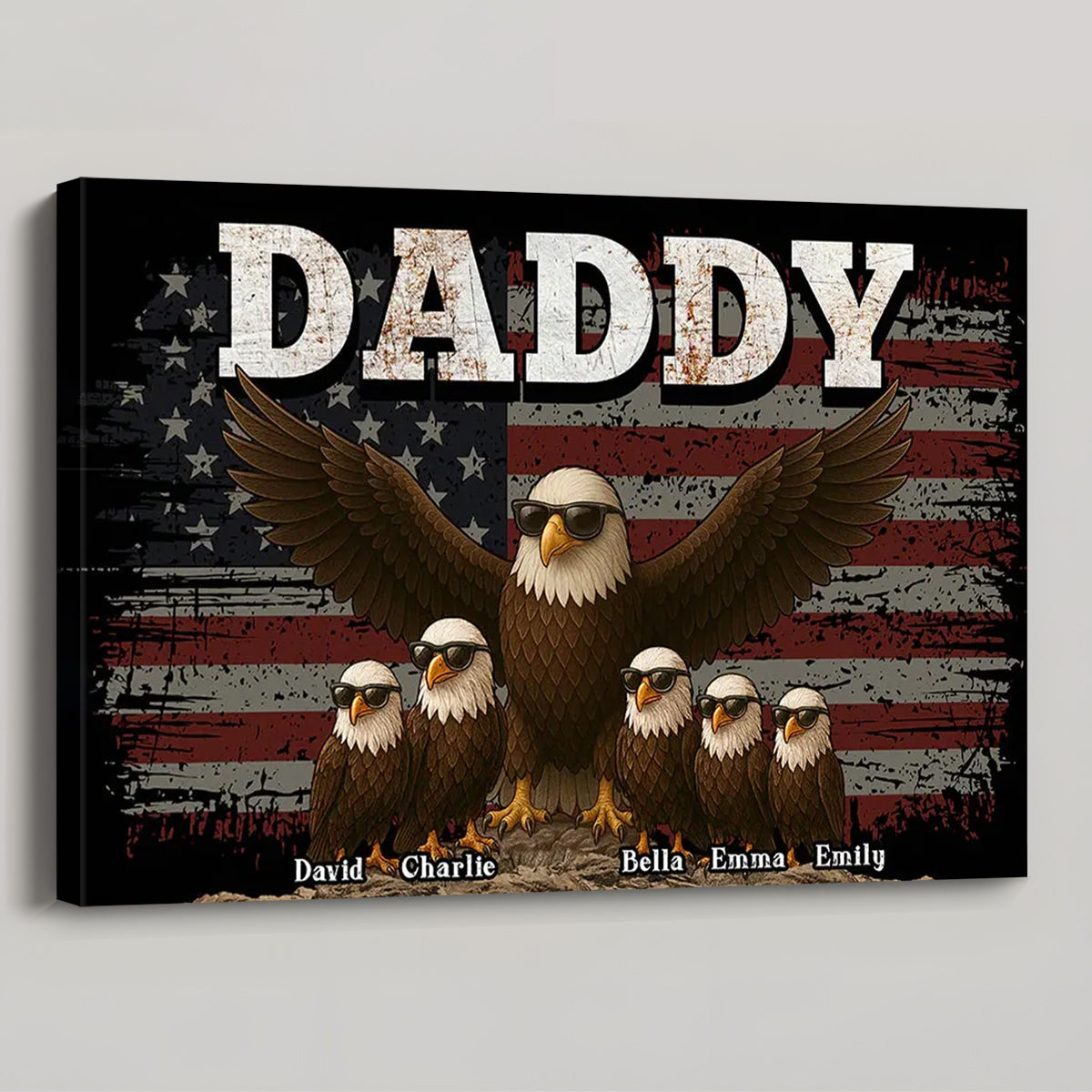 “The Eagle Gang” American Style Canvas / Poster - Personalized Father’s Day Gift
