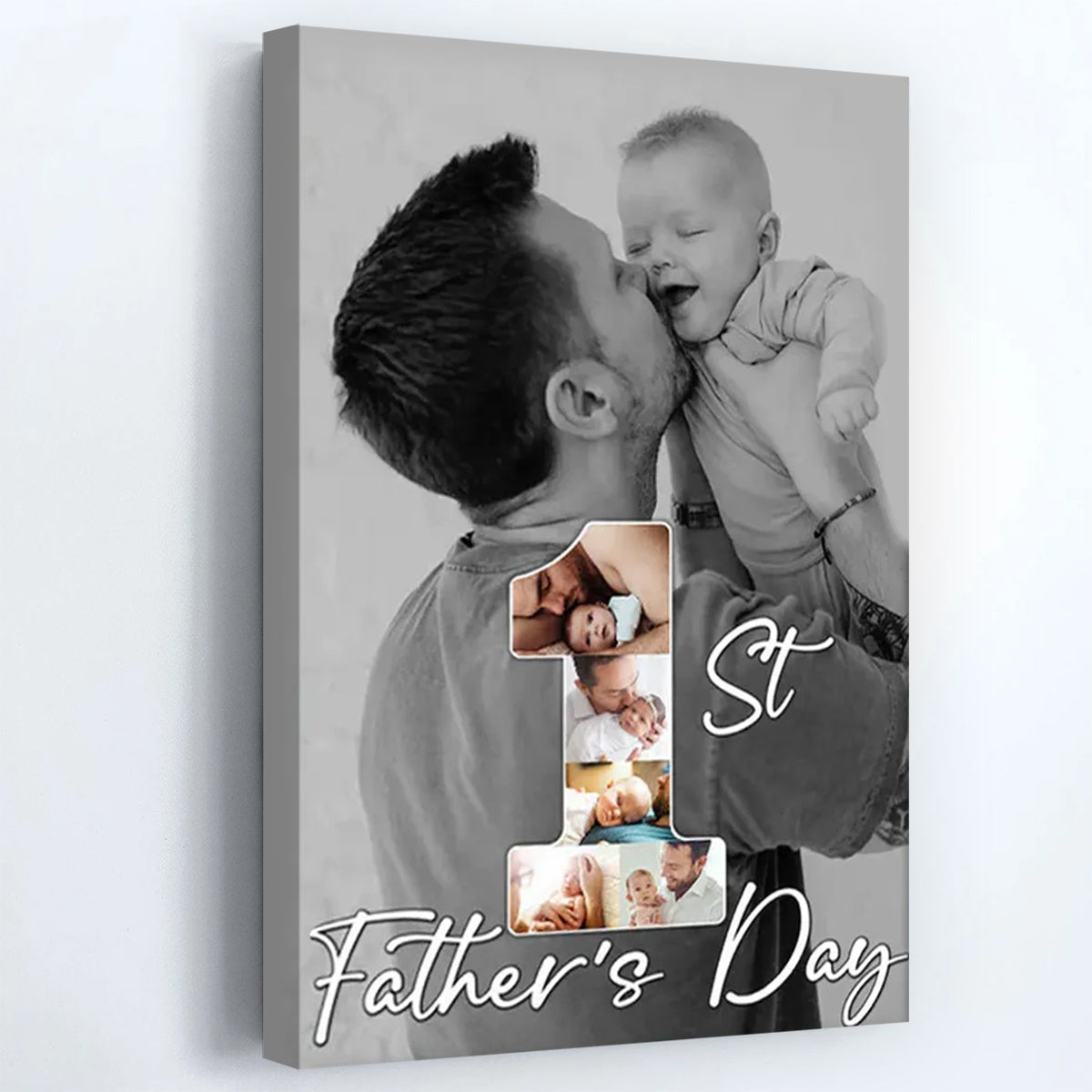 Personalized Custom Photo Canvas / Poster - 1st Father’s Day Gift from Wife