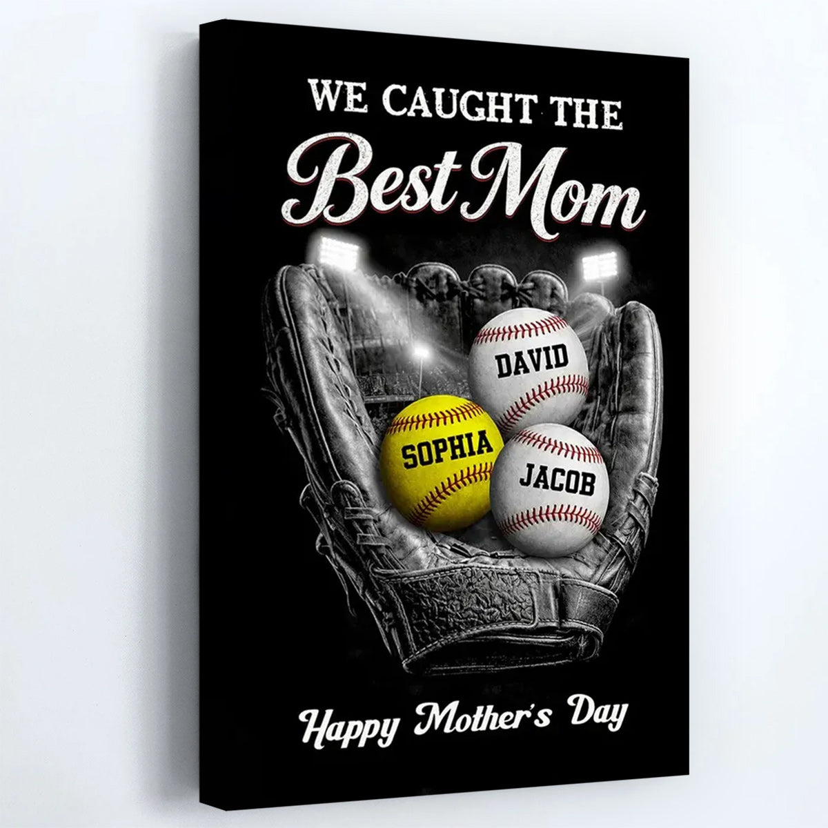 We Caught The Best Baseball Mom - Personalized Ball Field Poster / Canvas